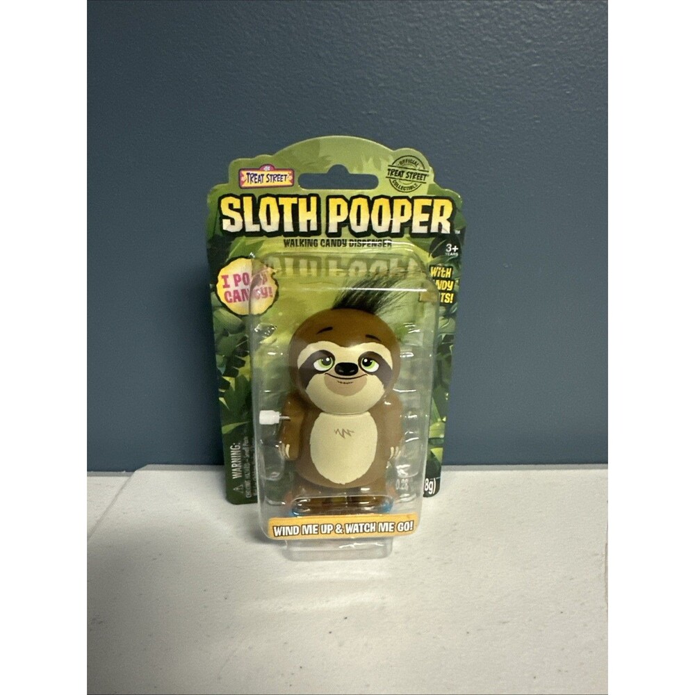 TREAT STREET Sloth Pooper Candy Dispenser Wind-Up Walks & Poops Candy